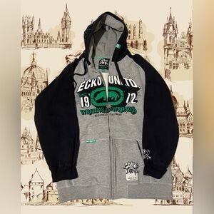 Vintage Ecko Unltd "Writing Wrongs" Full-Zip Hoodie.